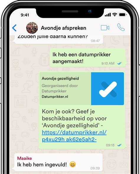 hoe datumprikker in whatsapp|Datumprikker via WhatsApp